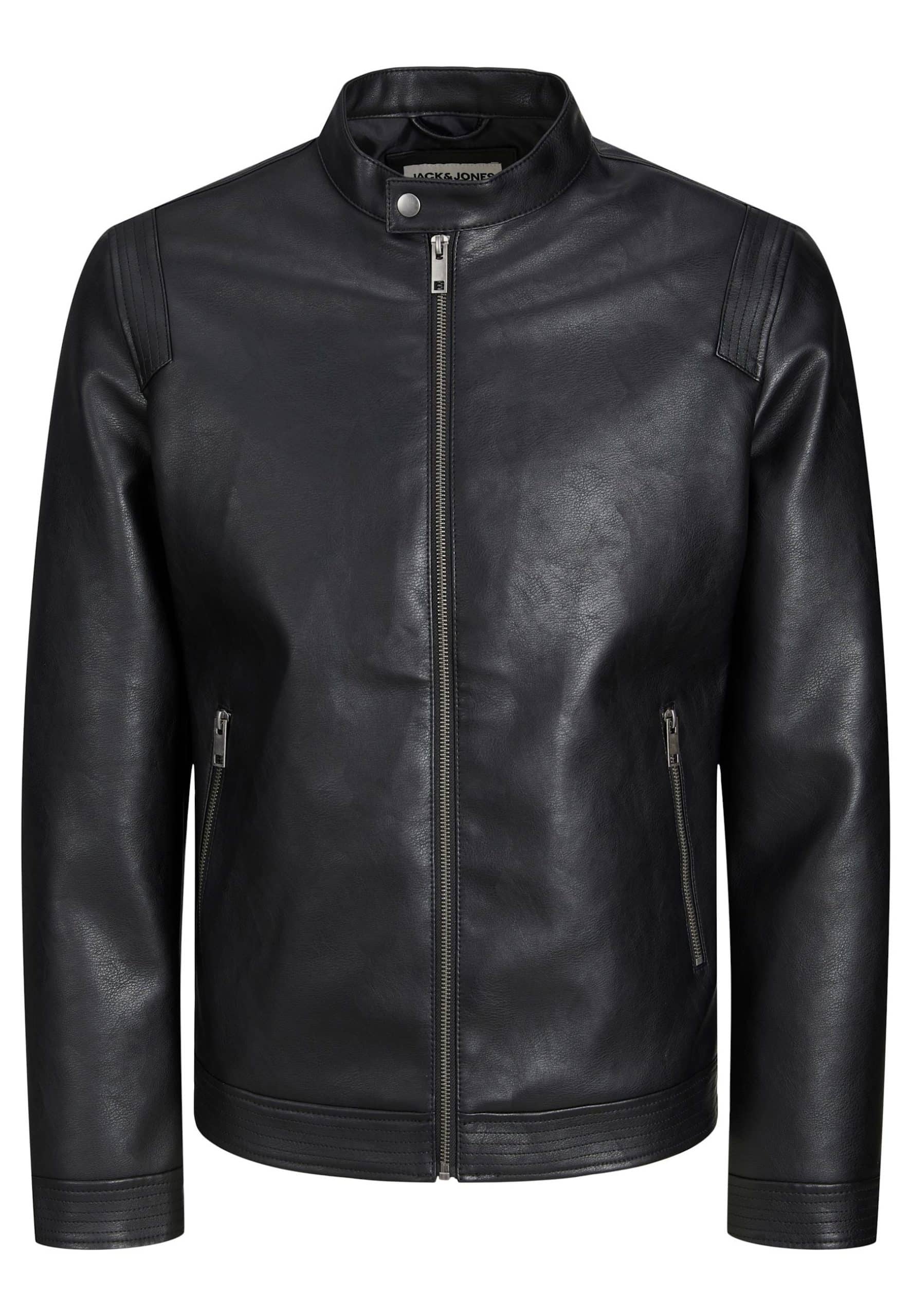 Jack & Jones Jacke ROCKY Bikerjacke mit Stehkragen und Reißverschluss