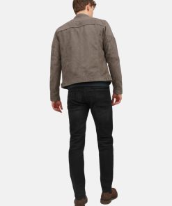 Jack & Jones Jacke Rocky Langarmjacke in Lederoptik