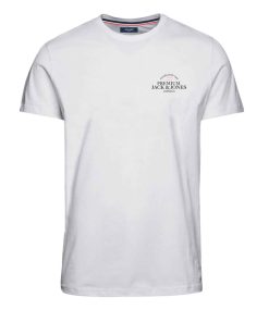 Jack & Jones Shirt Kurzarmshirt BLUKEY TEE SS mit Rundhalsausschnitt und Logoschriftzug