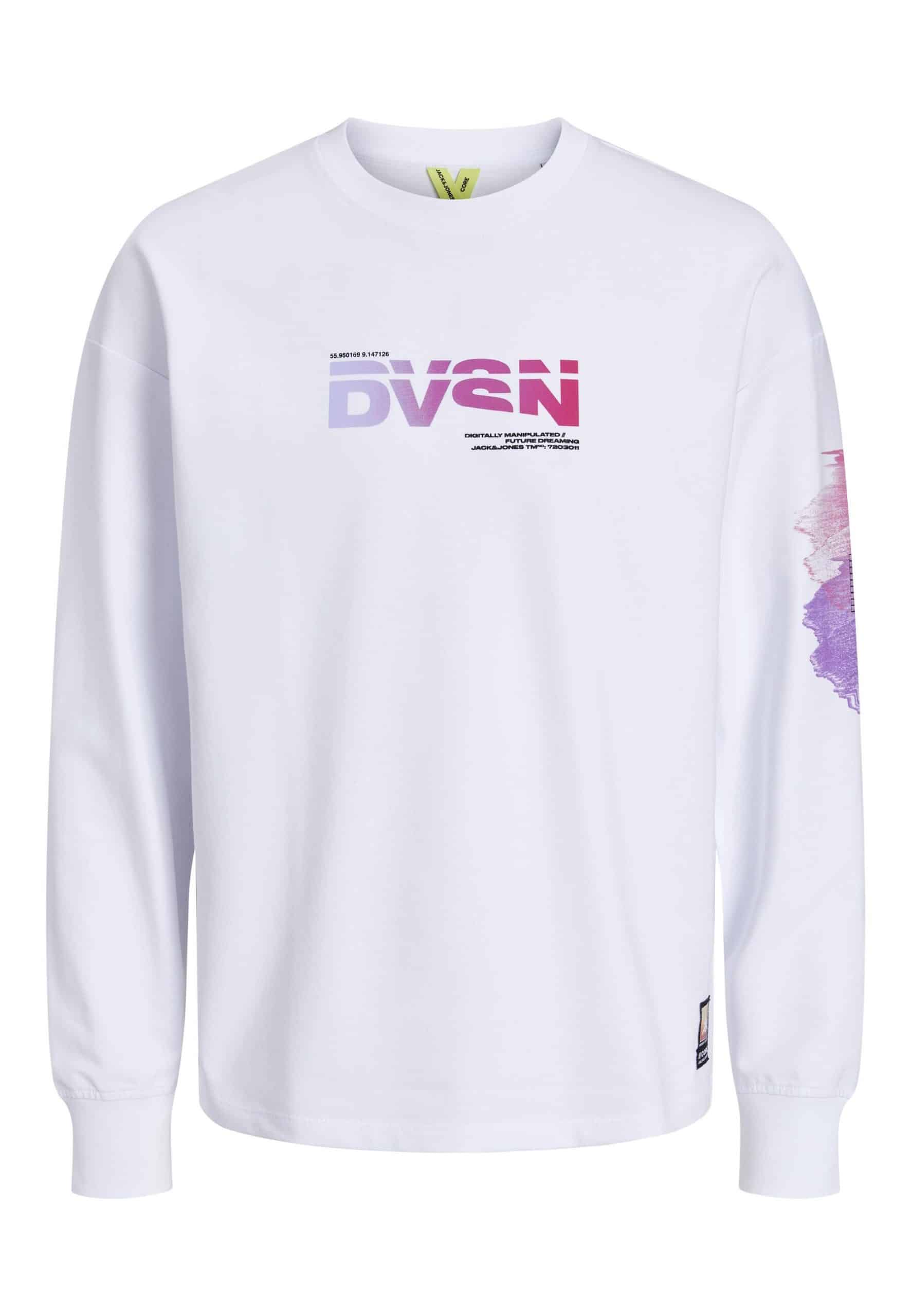 Jack & Jones Sweatshirt Digital Pullover ohne Kapuze