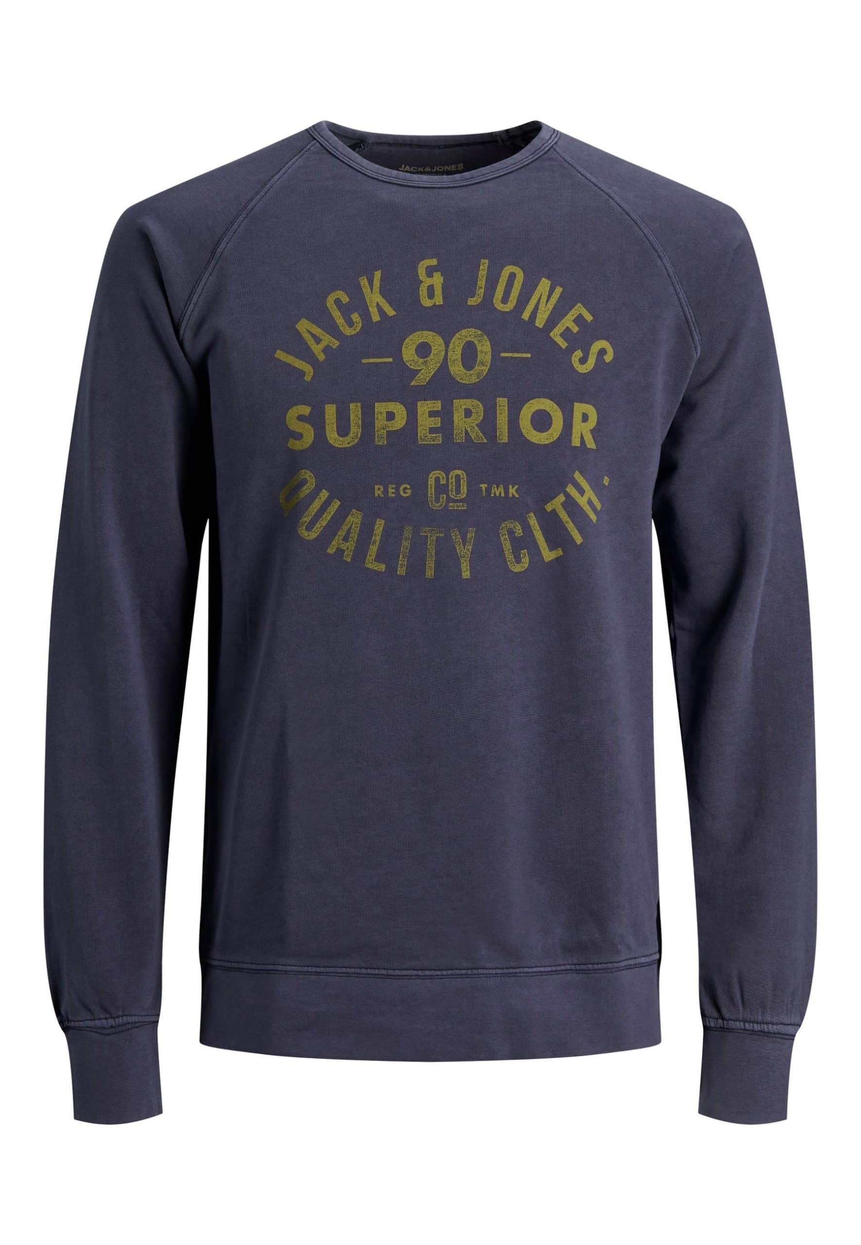 Jack & Jones Sweatshirt Jeans Washed Pullover ohne Kapuze