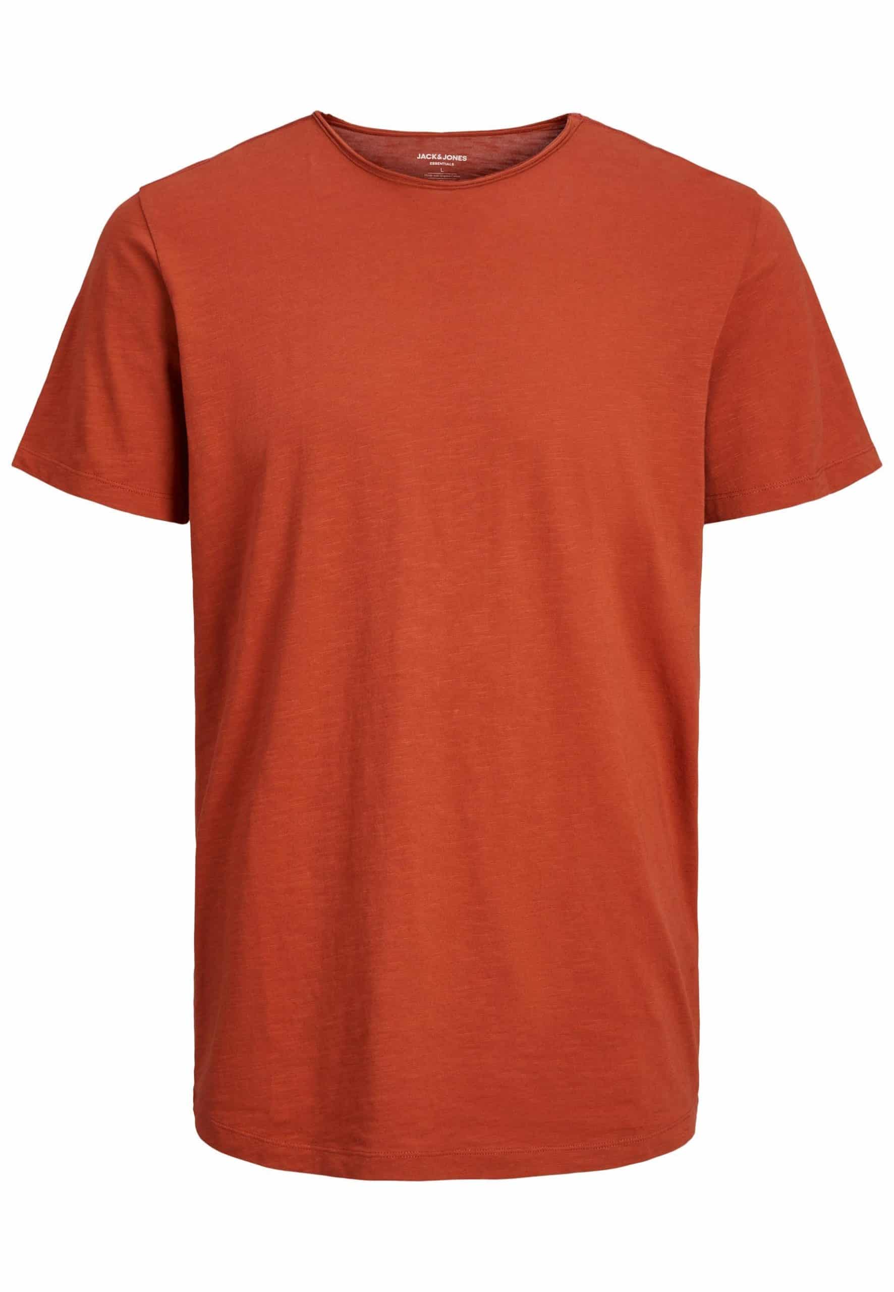 Jack & Jones T-Shirt BASHER Kurzarmshirt mit Rundhalsausschnitt mit offenen Kanten