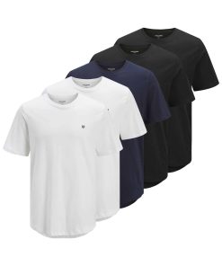 Jack & Jones T-Shirt BRODY Kurzarmshirt 5er Pack