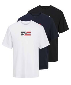 Jack & Jones T-Shirt CORP Kurzarmshirt 3er Pack