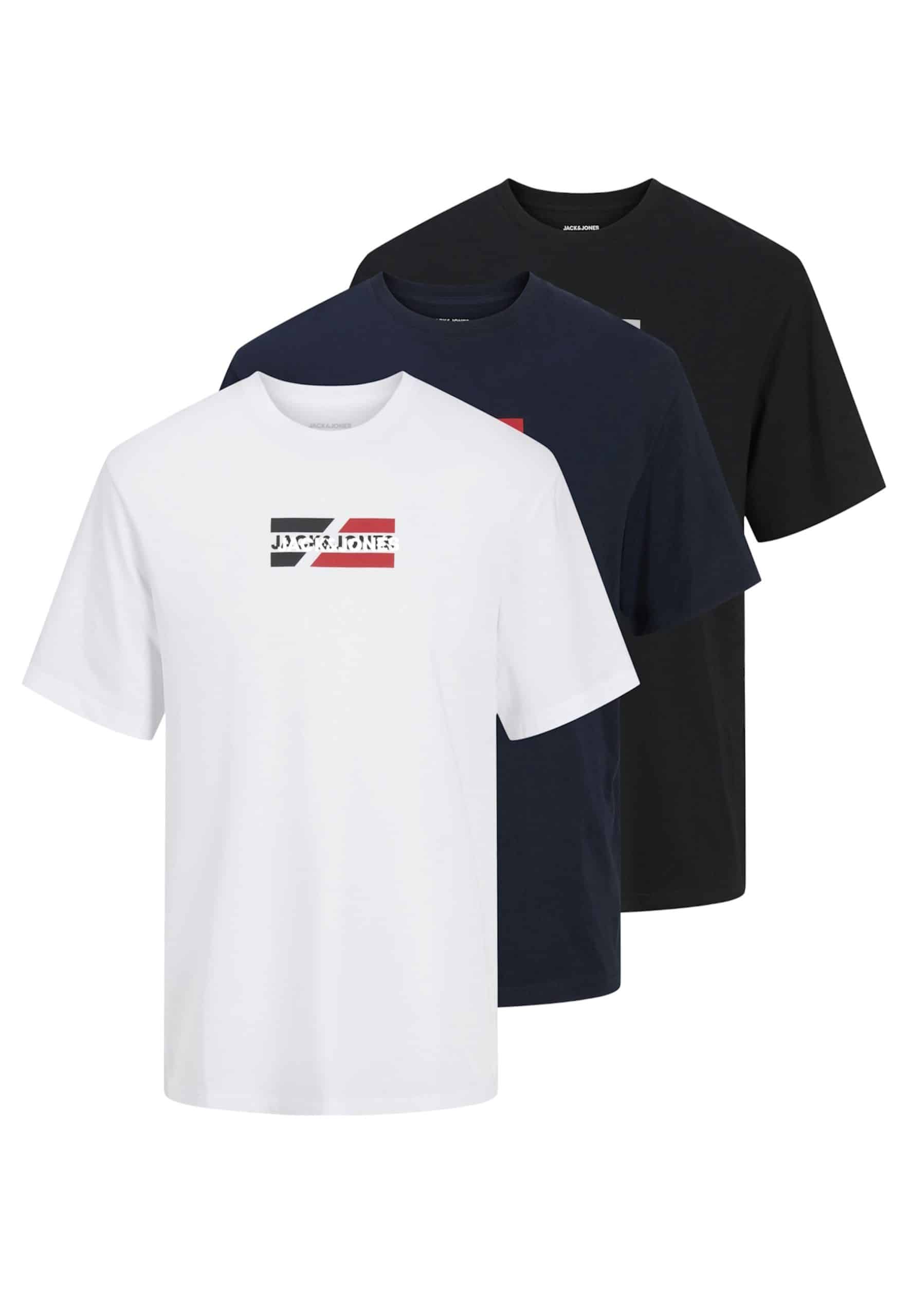 Jack & Jones T-Shirt CORP Kurzarmshirt 3er Pack