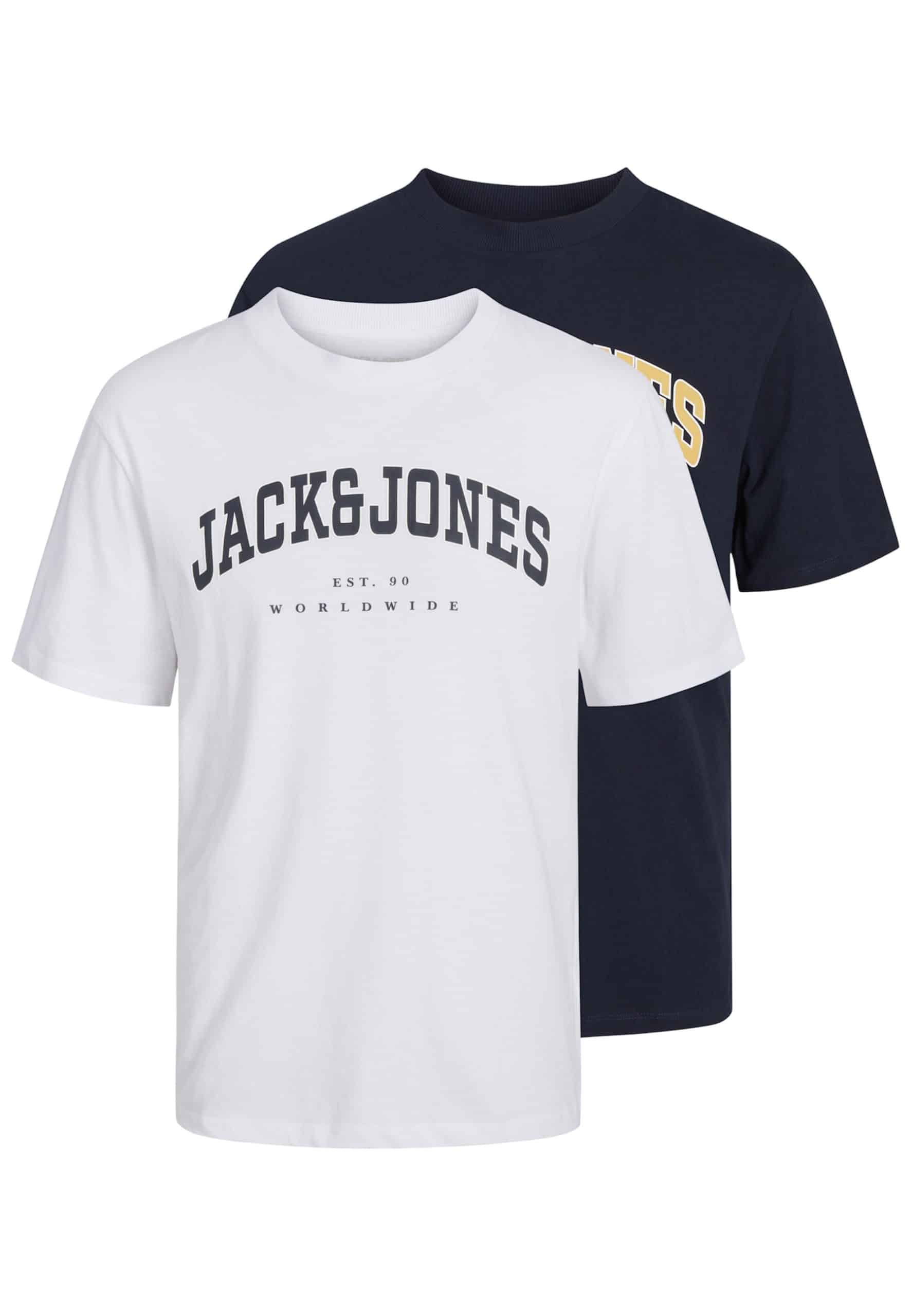 Jack & Jones T-Shirt Caleb Kurzarmshirt Doppelpack
