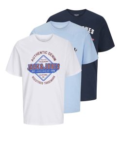 Jack & Jones T-Shirt LOGO Kurzarmshirt 3er Pack