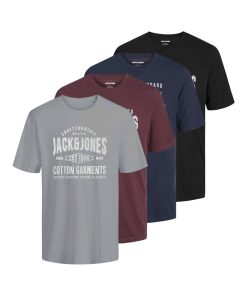 Jack & Jones T-Shirt SIMON Kurzarmshirt 5er Pack