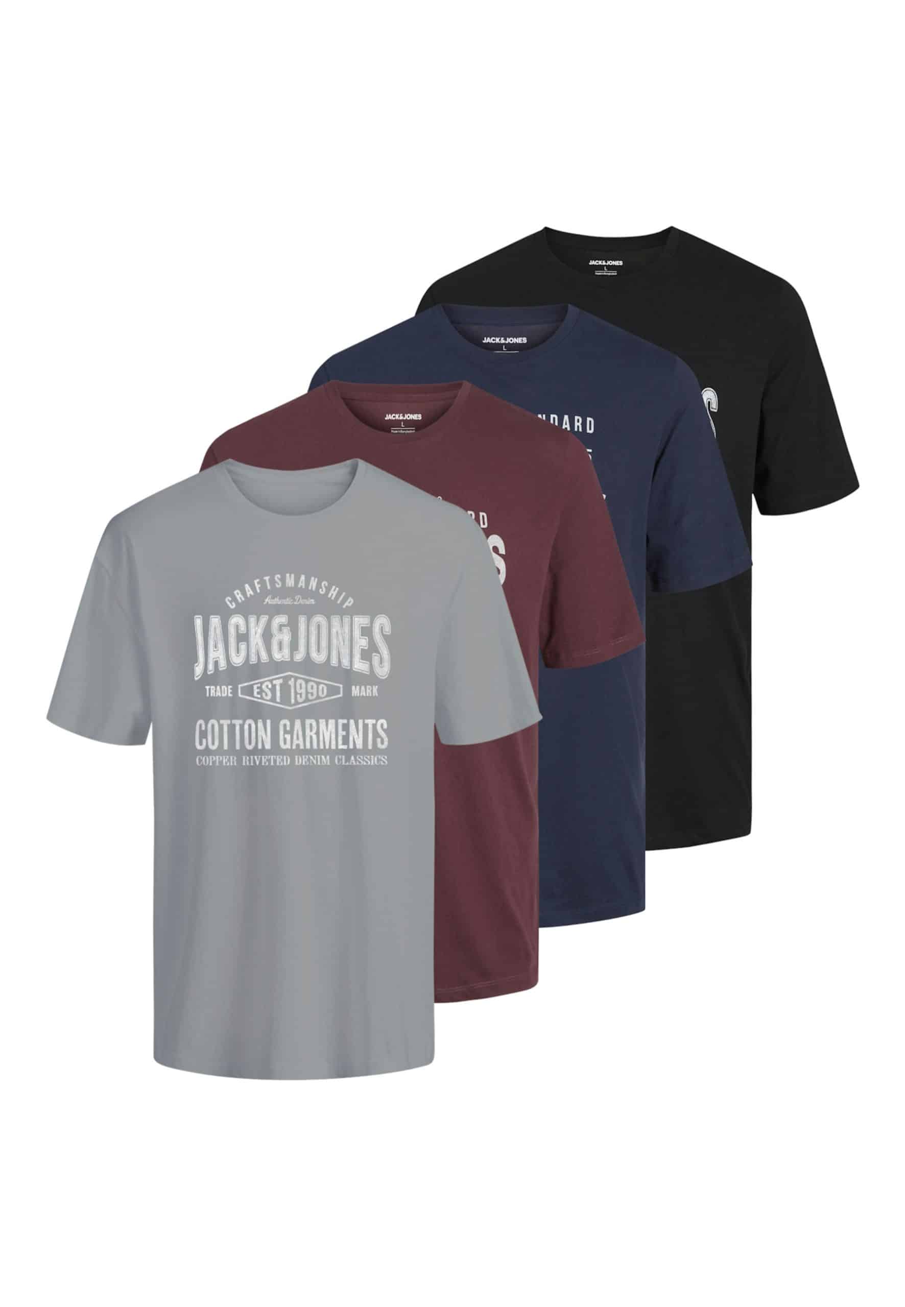 Jack & Jones T-Shirt SIMON Kurzarmshirt 5er Pack
