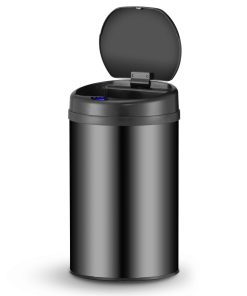 Juskys Automatik Mülleimer mit Sensor 30L - Abfalleimer mit elektrischem Deckel für Küche - Schwarz