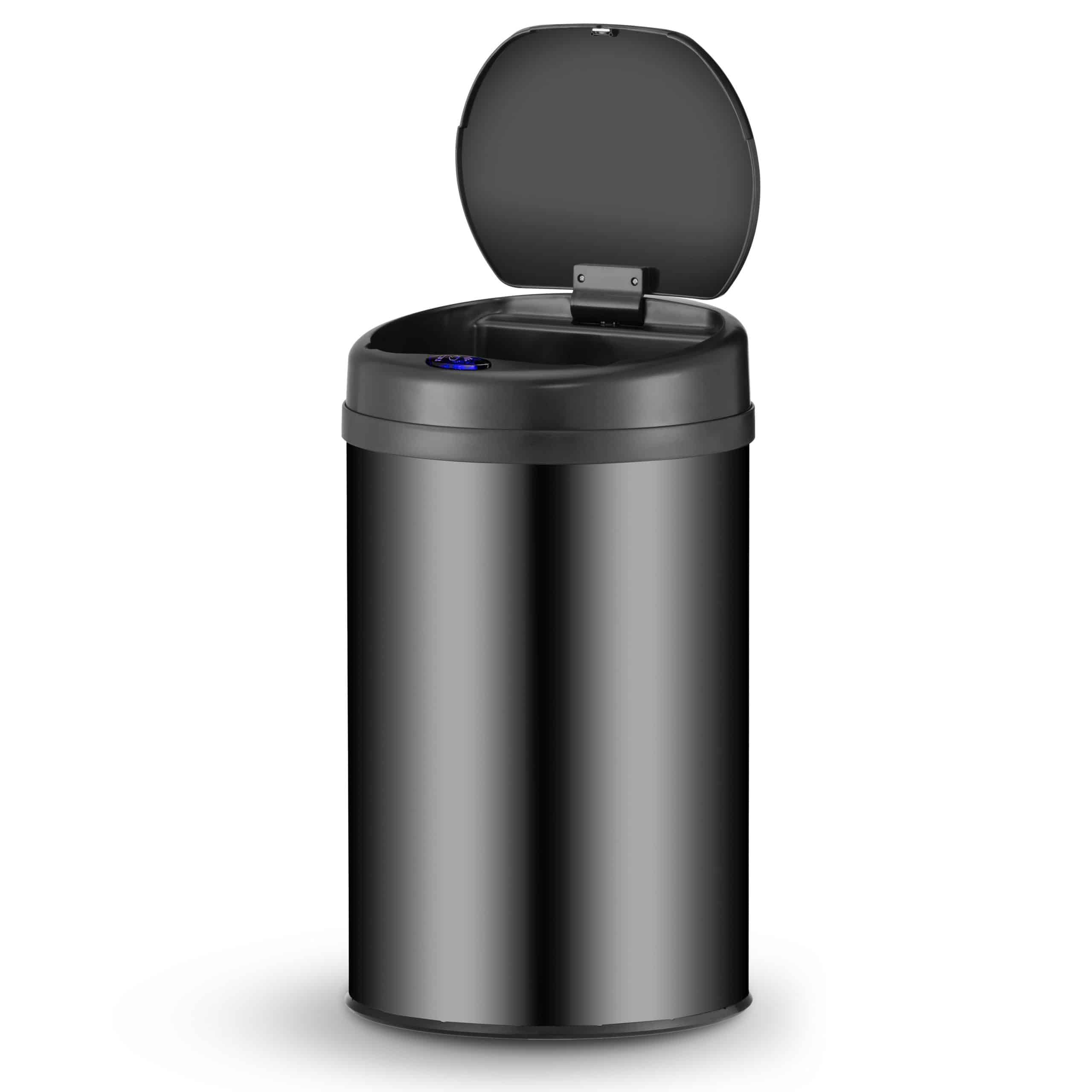 Juskys Automatik Mülleimer mit Sensor 30L - Abfalleimer mit elektrischem Deckel für Küche - Schwarz