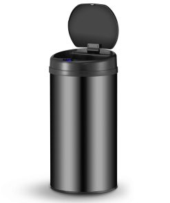 Juskys Automatik Mülleimer mit Sensor 40L - Abfalleimer mit elektrischem Deckel für Küche - Schwarz