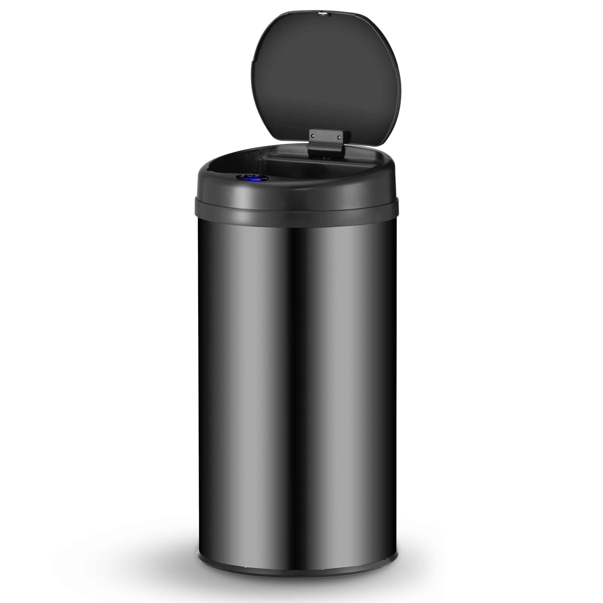 Juskys Automatik Mülleimer mit Sensor 40L - Abfalleimer mit elektrischem Deckel für Küche - Schwarz