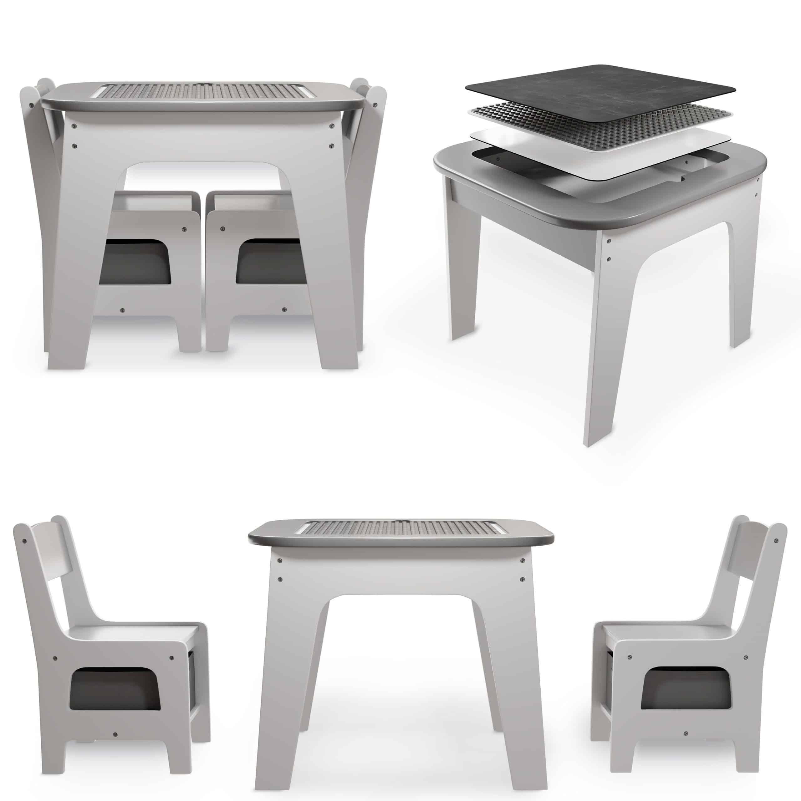 Juskys Kindersitzgruppe Milou mit 2 Stühlen