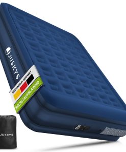 Juskys Luftmatratze Sapri L in Blau - 2 Personen Luftbett selbstaufblasend - integrierter Pumpe