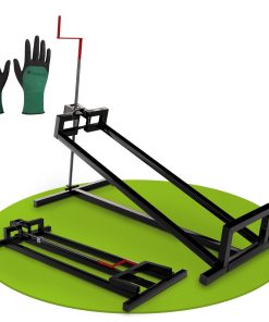 Juskys Rasentraktorheber in Schwarz für Rasenmäher und Aufsitzmäher bis 400 kg und 45°
