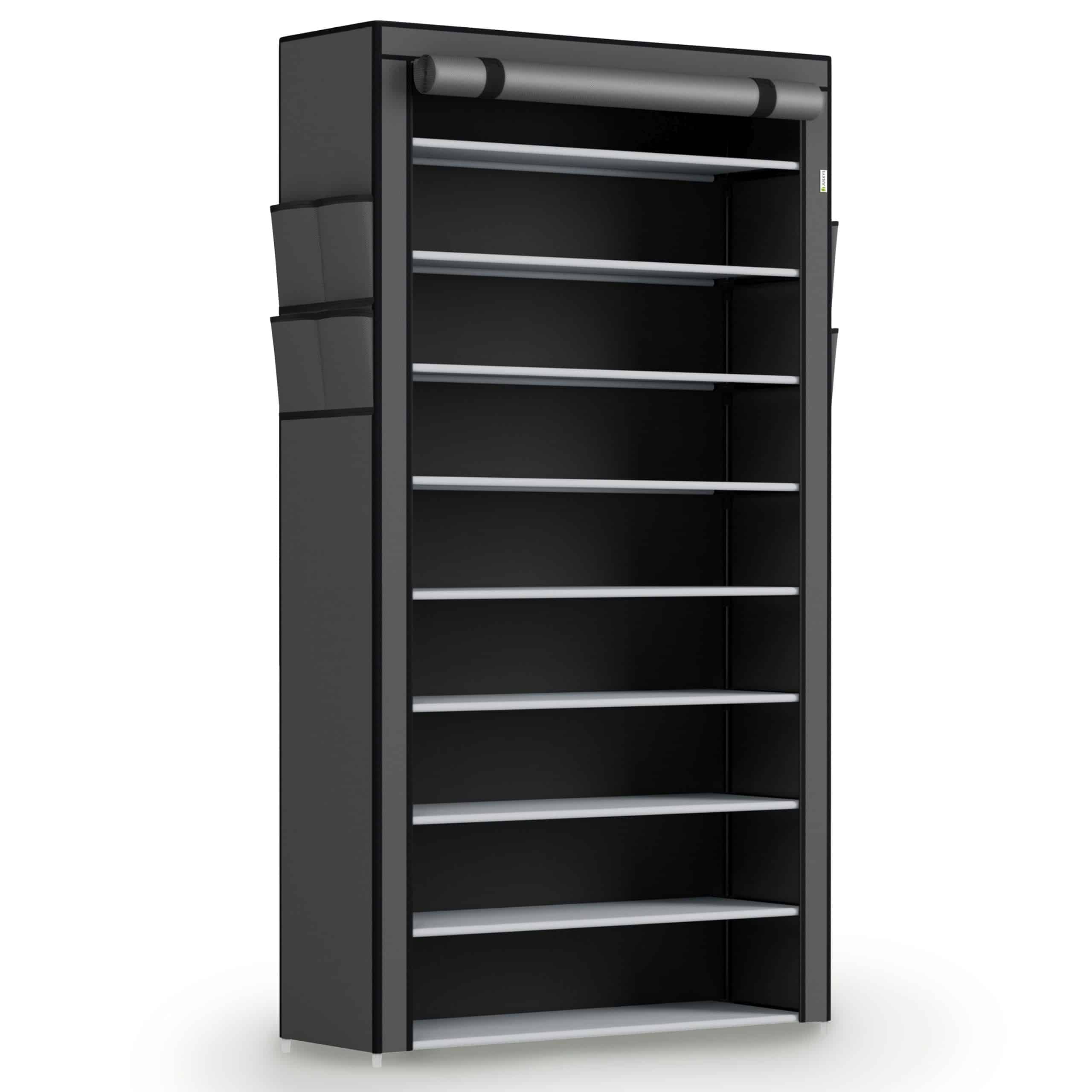 Juskys Schuhschrank L Grau mit 9 Ebenen