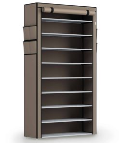 Juskys Schuhschrank L Hellbraun mit 9 Ebenen