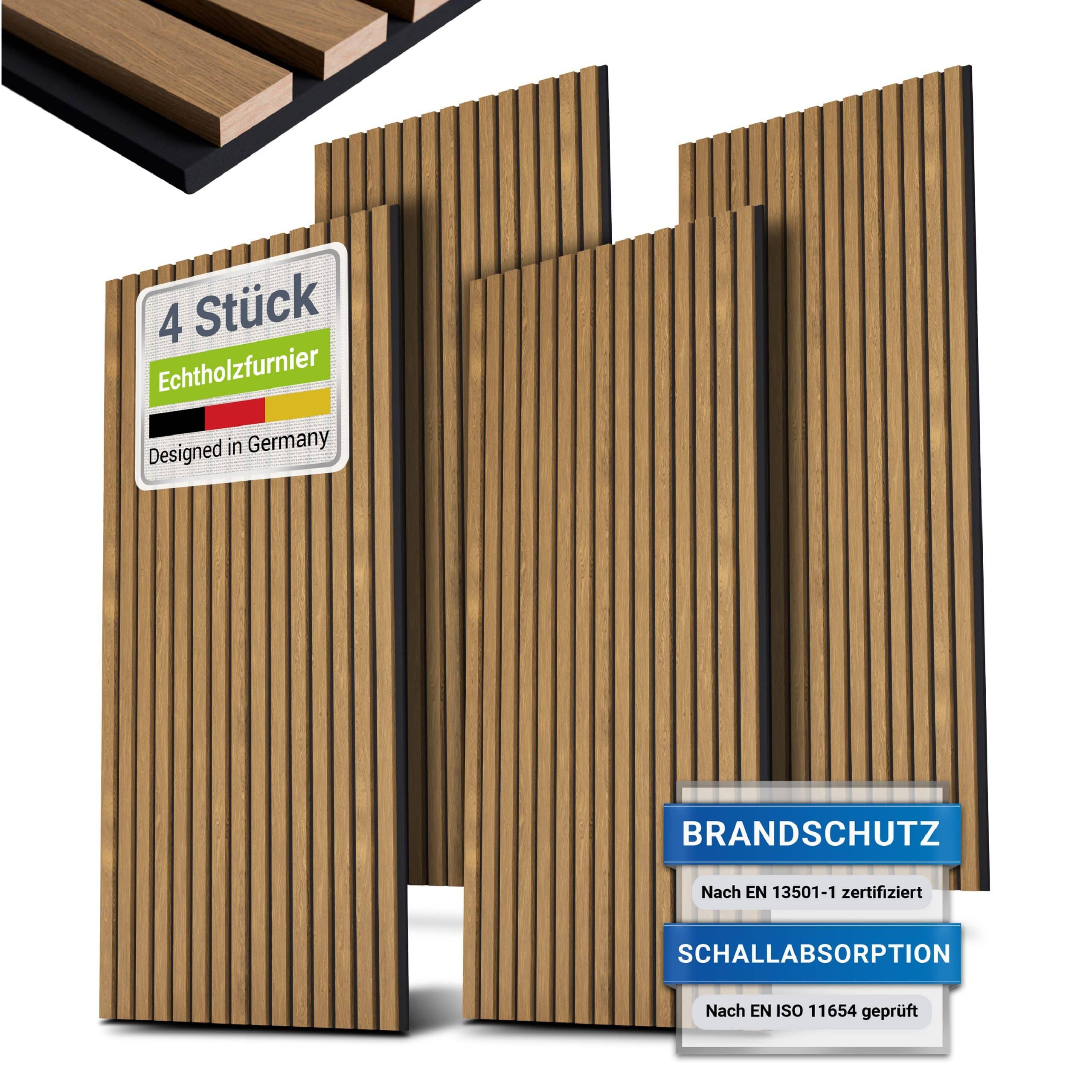 Juskys Wandpaneele Akustik 4er Set 2