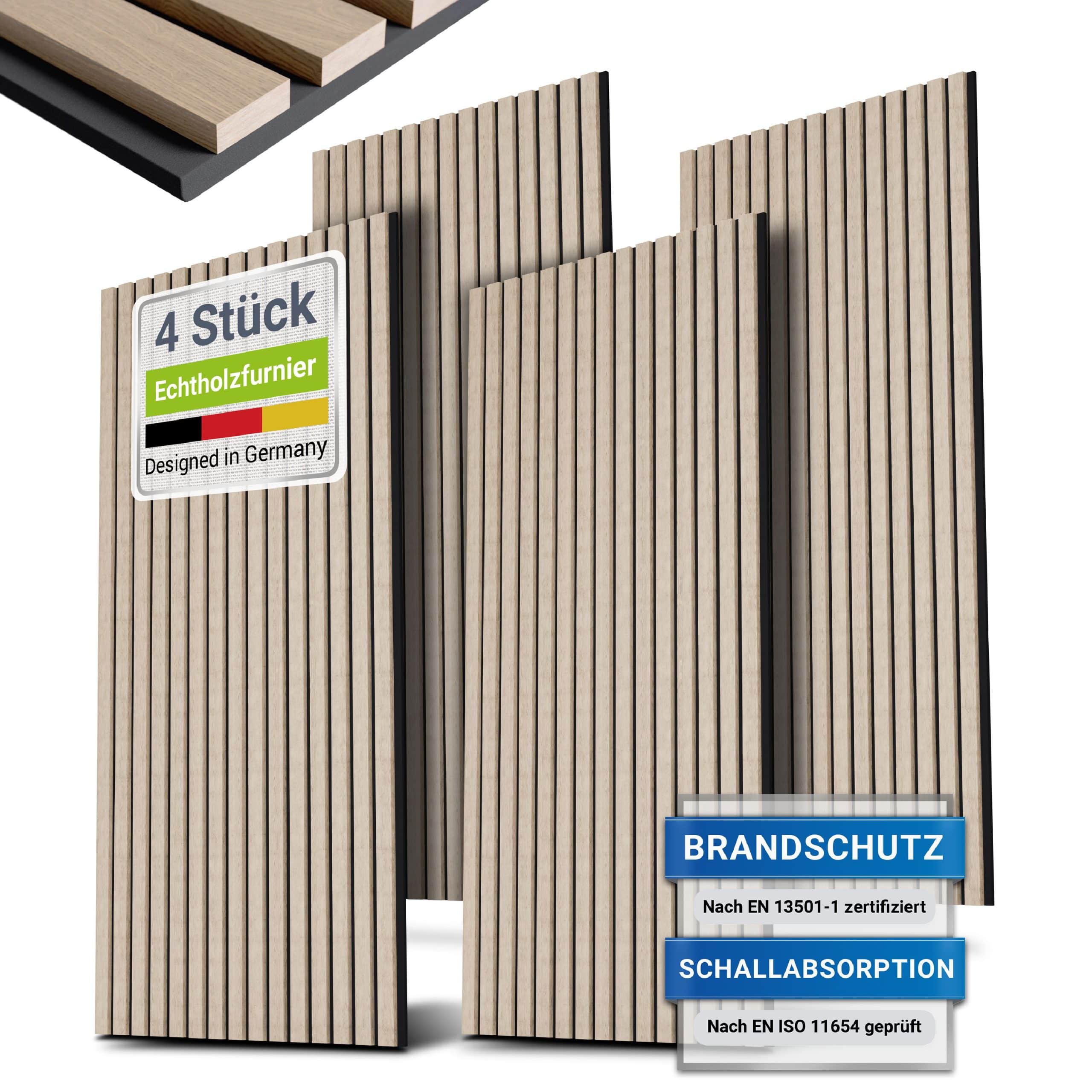 Juskys Wandpaneele Akustik 4er Set 2