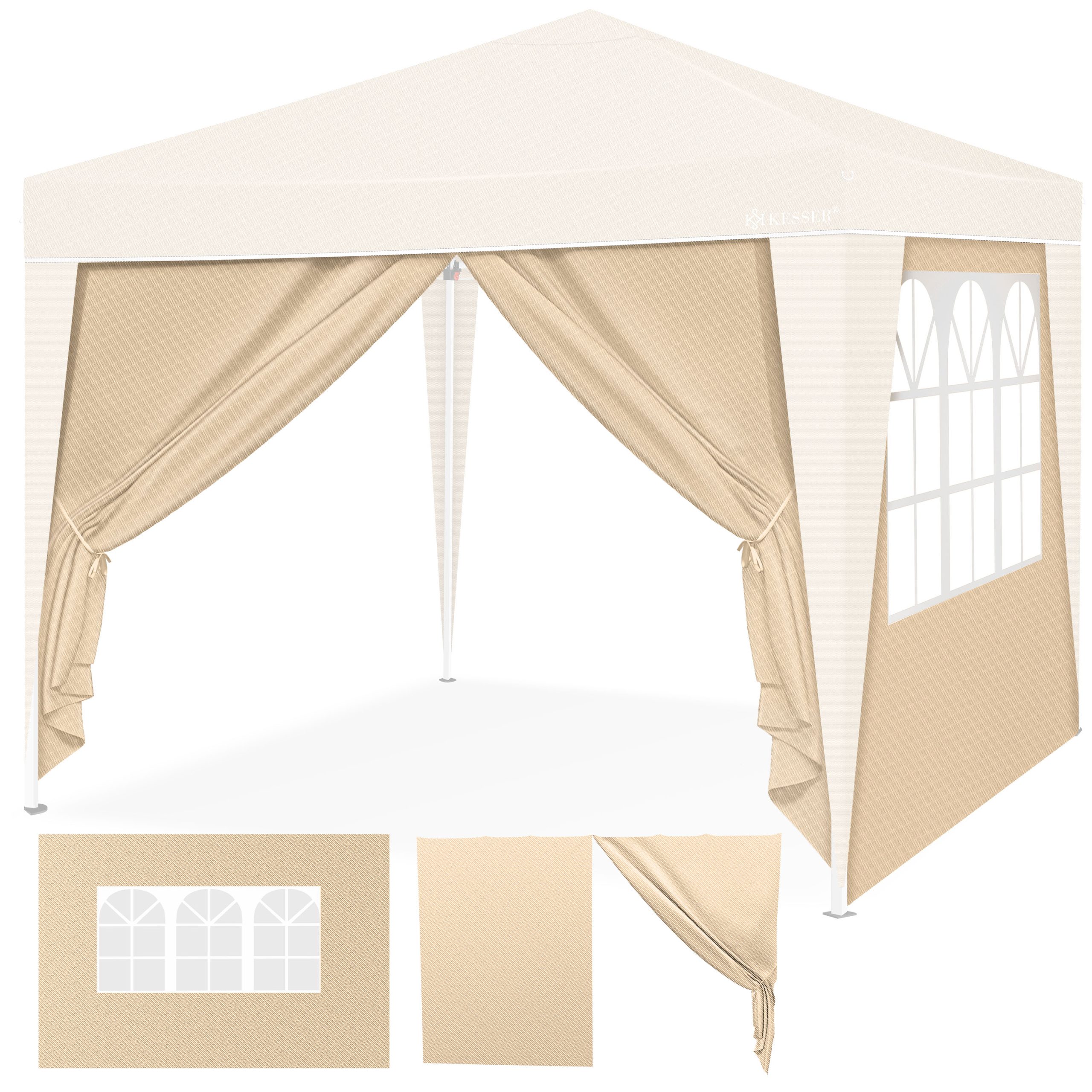 KESSER® 2X Seitenwand für Pavillon 3x3m - Faltpavillon Pop Up klappbar platzsparend verstaubar