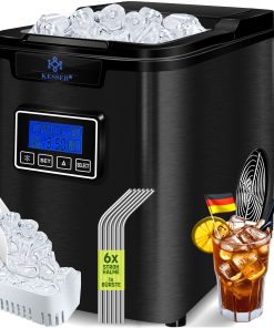 KESSER® Eiswürfelbereiter   Eiswürfelmaschine Edelstahl   150W  Ice Maker   12 kg 24 h   3 Würfelgrößen   Zubereitung in 6 min   2