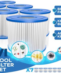 KESSER® Filter für Whirlpool 7x / 14x Filterkartuschen Ersatz SPA Filter Größe VI Kartuschen Wasserfilter Poolfilter kompatibel mit Lay-z-Spa Intex Ersetzt die Originalkartusche