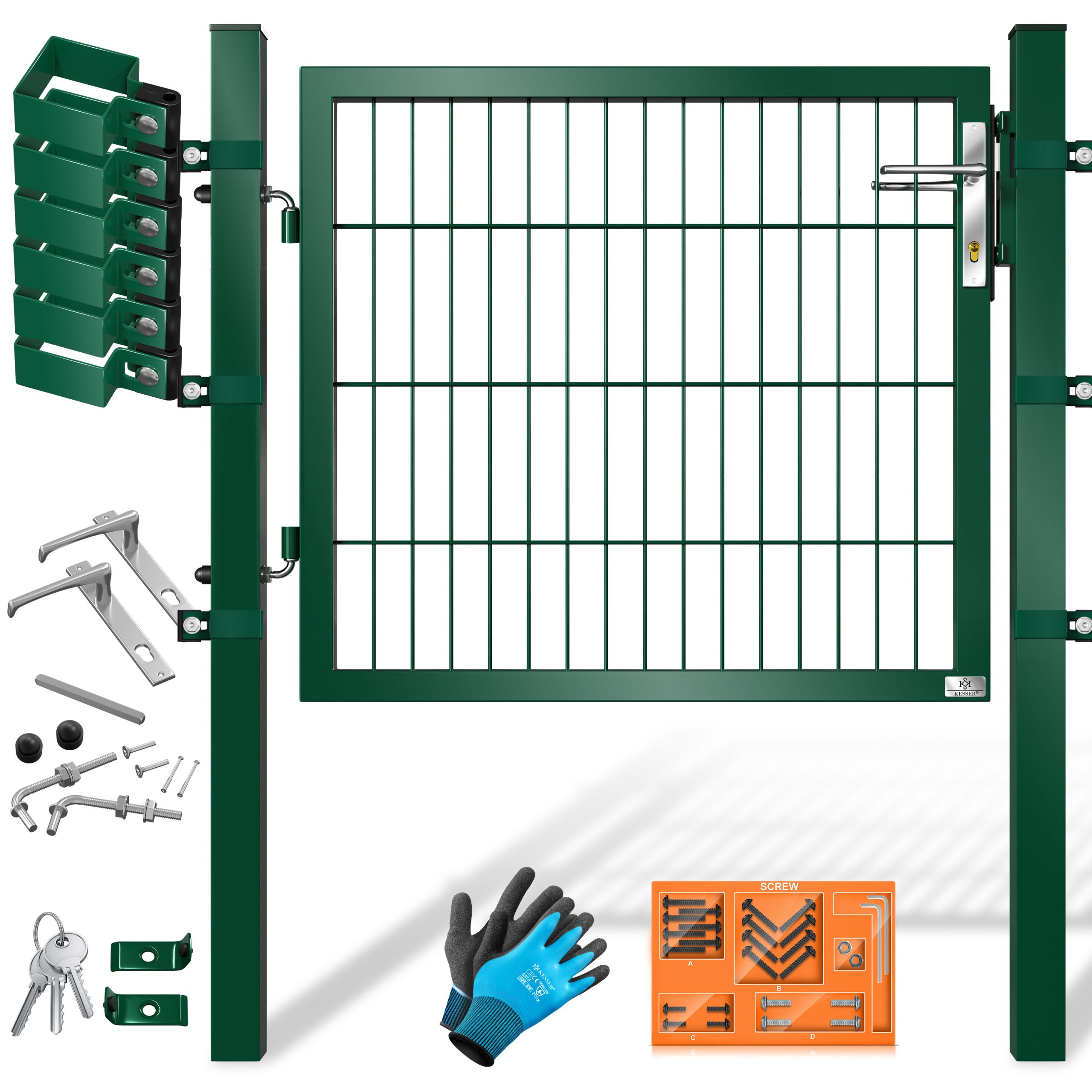 KESSER® Gartentor Premium Gartentür aus Metall verzinktem Stahl