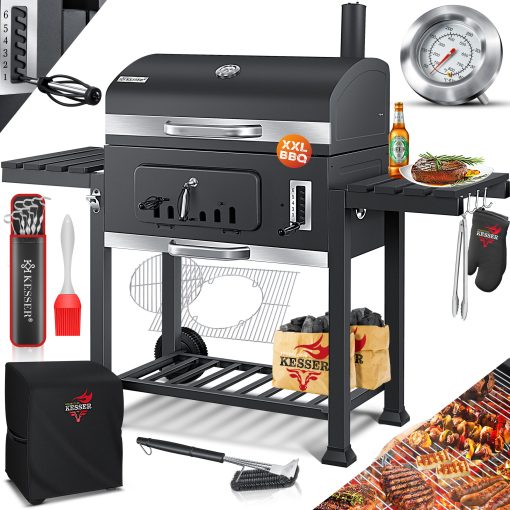 KESSER® Grill Grillwagen XXL Holzkohlegrill mit Deckel