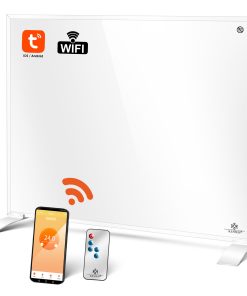 KESSER® Infrarotheizung Energiesparend Infrarot 2in1 Standgerät & Wandmontage Elektroheizung mit Fernbedienung Thermostat & App-Steuerung Timer Elektrisch Heizpaneel Heizung Konvektor Standfüße