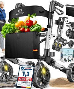 KESSER® Leichtgewicht Rollator faltbar mit Sitz