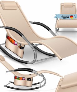 KESSER® Sonnenliege Relaxliege Schwungliege   Gartenliege   Gartenstuhl   Klappstuhl faltbar   Liegestuhl   Schaukelsessel   ergonomische Relaxsessel   wetterfest   150 kg Belastung