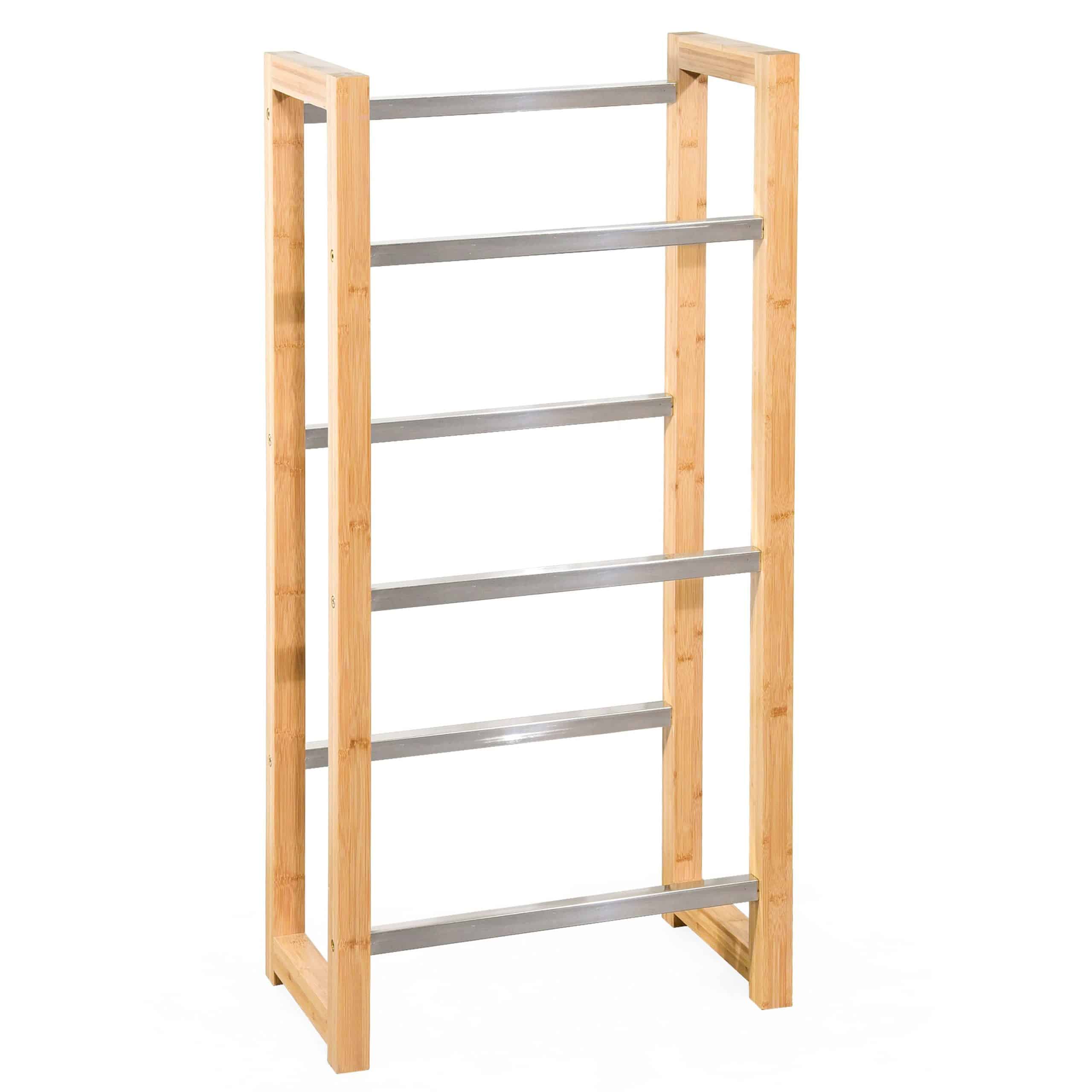 Karat homeliving Bambus-Flaschenkastenständer   Flash   Robustes Lagerregal