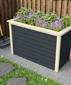 Karibu Hochbeet anthrazit 690x1330x820 mm Hochbeet Pflanzkasten Frühbeet Gartenbeet