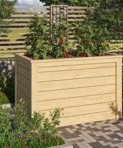 Karibu Hochbeet naturbelassen 650x980x640 mm Hochbeet Pflanzkasten Frühbeet Gartenbeet