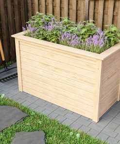 Karibu Hochbeet naturbelassen 690x1330x820 mm Hochbeet Pflanzkasten Frühbeet Gartenbeet