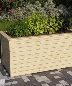 Karibu Hochbeet naturbelassen 890x1730x820 mm Hochbeet Pflanzkasten Frühbeet Gartenbeet
