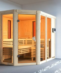 Karibu Infarot Kombisauna Lene plus mit 9kW Bio-Ofen