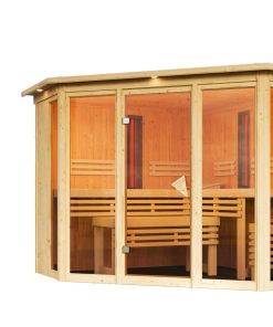 Karibu Innensauna Isra inkl. Saunaofen 9kW integr. Steuerung