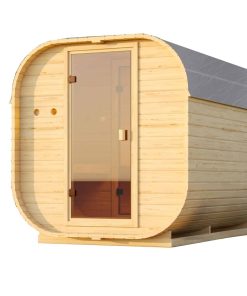 Karibu Würfelsaunahaus Louisa 3 inkl. Saunaofen 9kW integr. Strg.