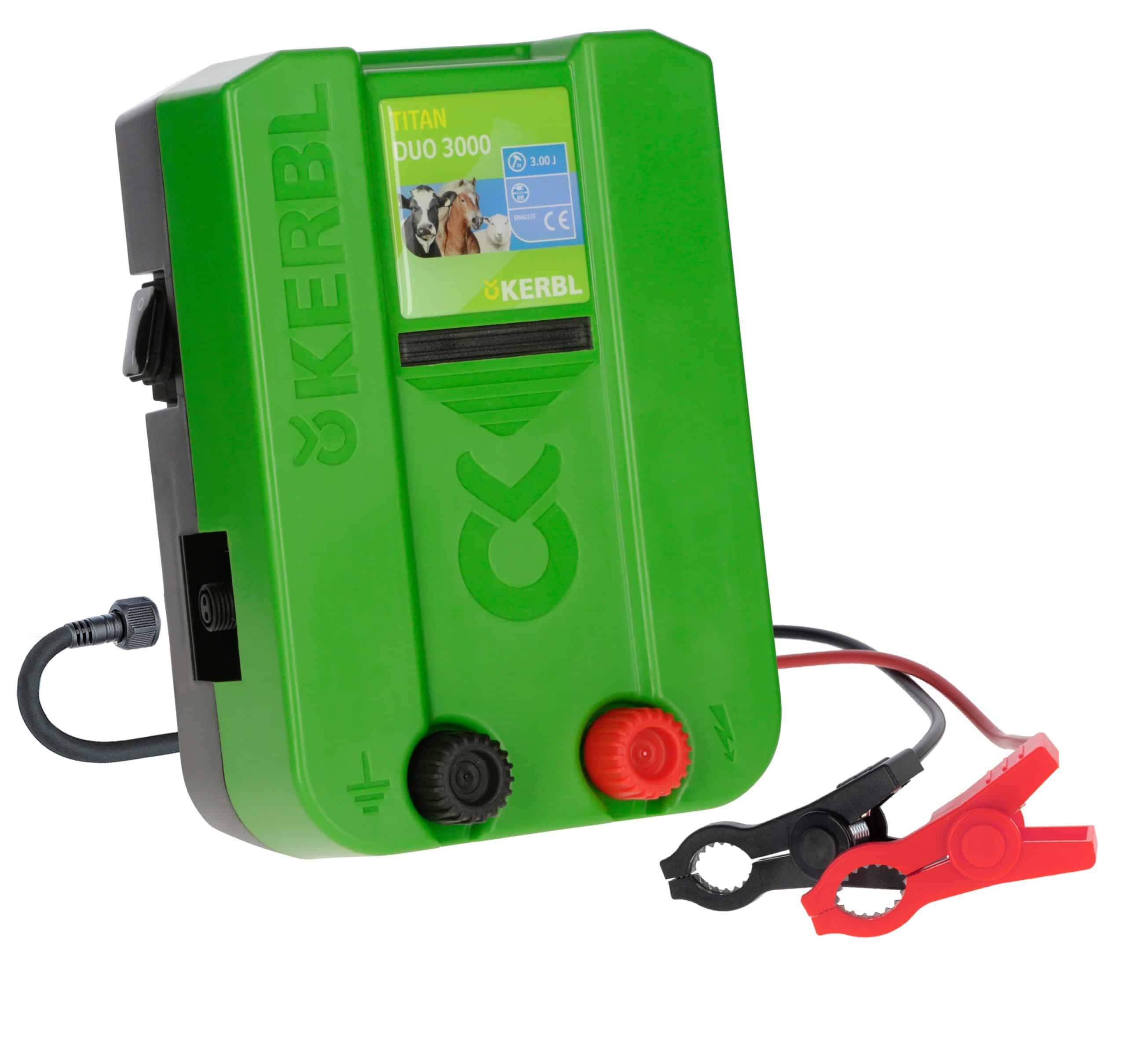 Kerbl Weidezaungerät Titan Duo 3000 für kurze Zaunanlagen