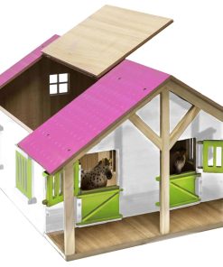Kids Globe Farming Pferde Stall aus Holz 1:24