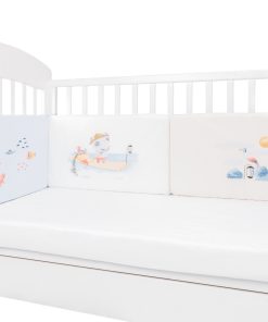 Kikkaboo Nestchen my Home Babybett 140 x 70 cm Bettumrandung 210 cm Baumwolle blau