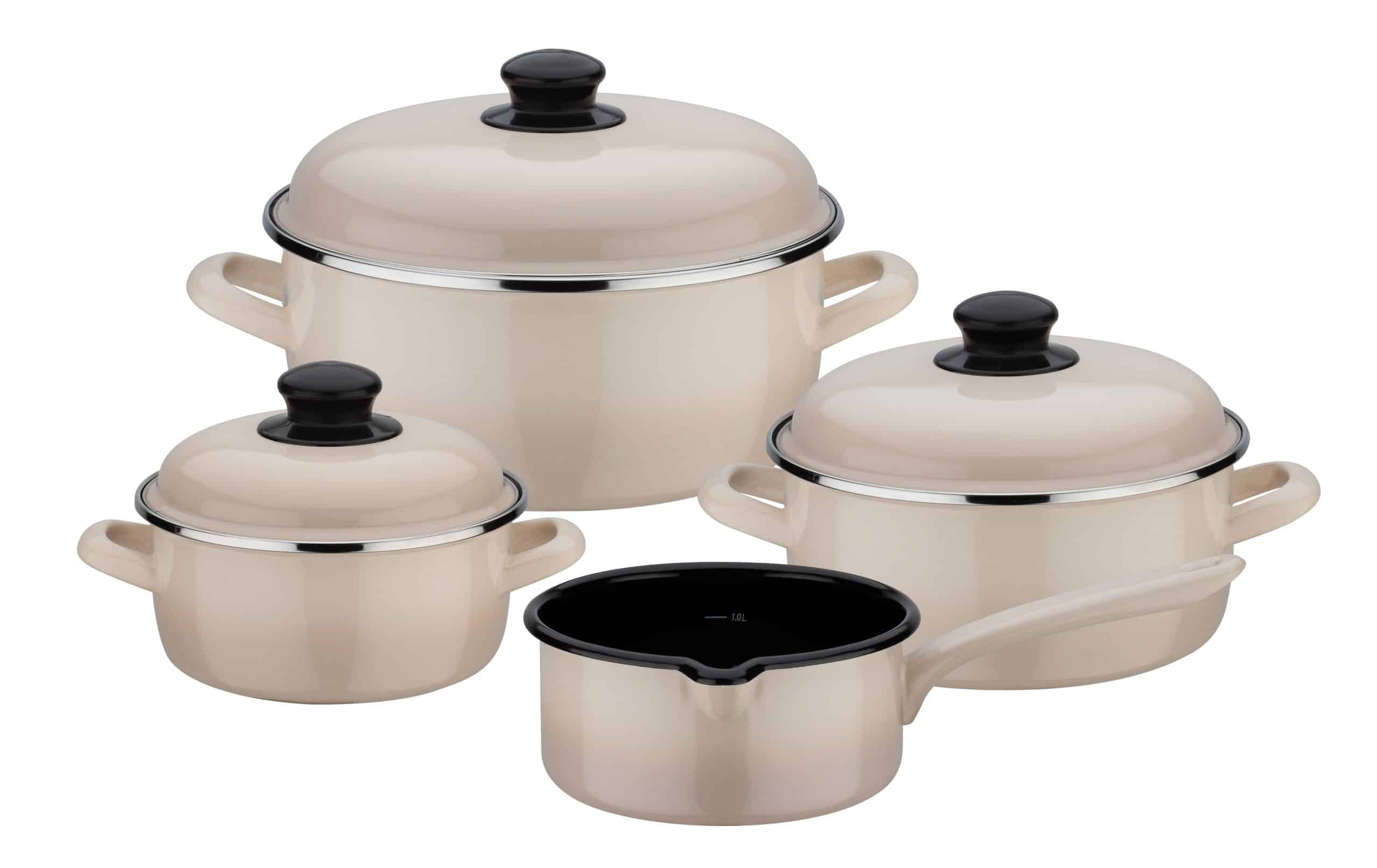 Kochtopf-Set Creme Shadow 7-tlg.