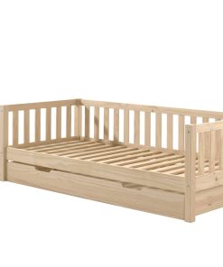 Kojen Bett Fritz mit Sprossenumrandung u. Rolllattenrost