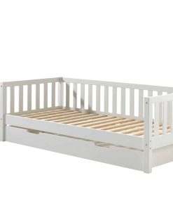 Kojen Bett Fritz mit Sprossenumrandung u. Rolllattenrost