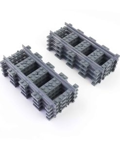 LEGO® City Eisenbahn Gerade Schienen Dunkelgrau - 53401 - Teile 100x