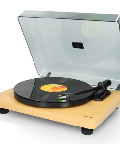 Lenco L-30WD - Plattenspieler mit Riemenantrieb und Holzgehäuse - USB/PC-Encoding - Auto-Stopp-Funktion - Holz