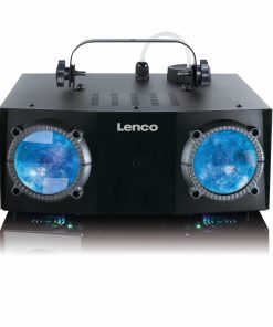 Lenco LFM-110BK - 2-in-1 Partymaschine mit Dual-Matrix-RG 8-Lichtern und Nebelmaschine