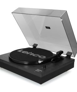 Lenco LS-300BK - Bluetooth Plattenspieler mit zwei externen Lautsprechern und 2 x 10 Watt RMS - Schwarz